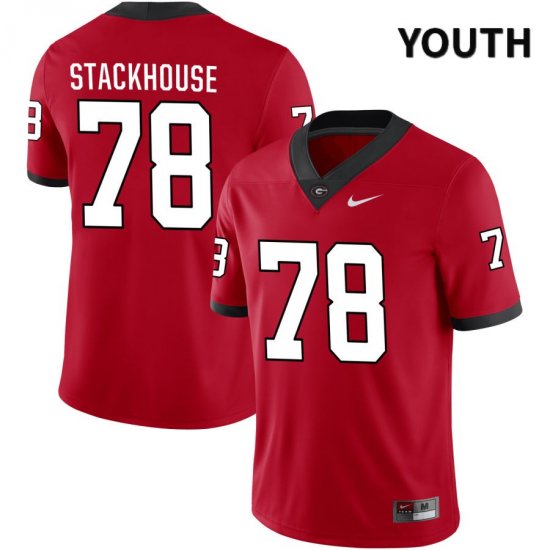 Youth Georgia Bulldogs NCAA #78 Nazir Stackhouse Nike Stitched Red NIL 2022 Authentic College Football Jersey SXF5654ER